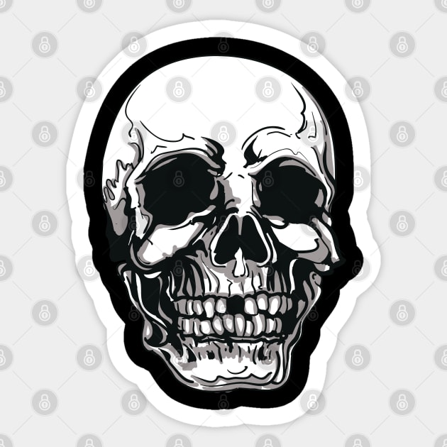 Cool skull illustration Sticker by imdesign